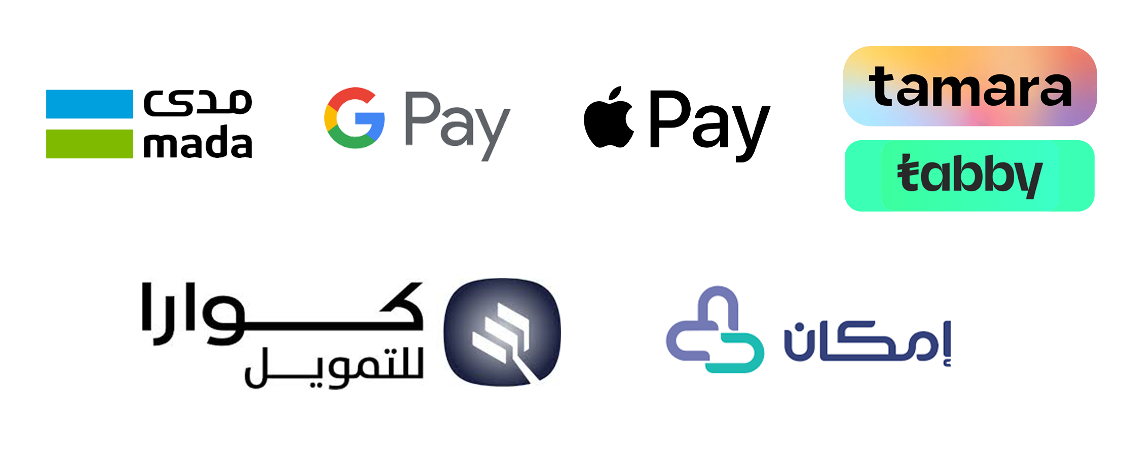 طرق الدفع المتاحة